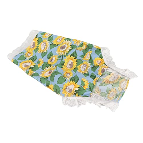Aoaoy Dehnbar Atmungsaktive Sonnenblumenkatze, Acrylhundrock mit Sonnenschutz für das Wechseln und Reisen, Haustierrock für Innen- und Außenbereiche (Xs) von Aoaoy