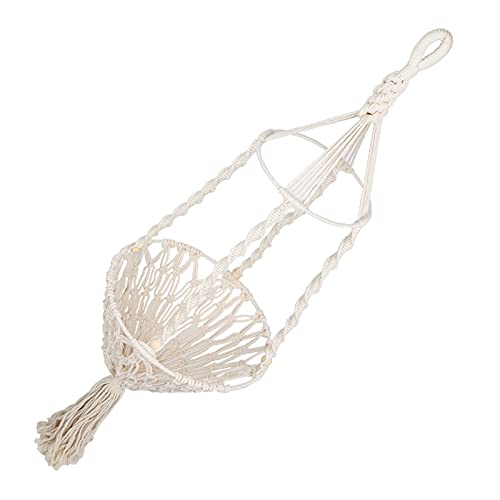 Aoaoy Hängematte Haustierwand Hanging Haustier Hanging Swing Basket Gewebte Baumwollmischseil Netto-Tasche Kleine Haustier Katze Korb (EIN hölzerner Perlenstil) von Aoaoy