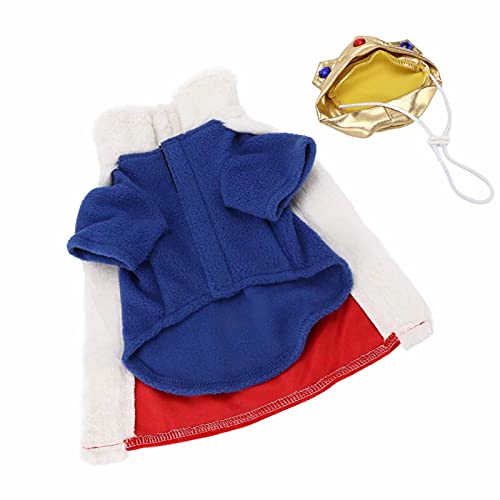 Aoaoy Kostüm für Rotes und Blaues König Haustier, Kronenkopfschmuck, Weicher Samt, Unterhaltsamer Modestil, Geeignet für Halloween, Weihnachten, Geburtstag, Hochzeit, Party, Show (S) von Aoaoy