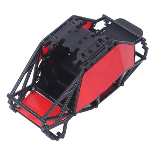 Aoaoy Kunststoff RC Crawler Body Cover und Roll Cage, Automodellzubehör für RC -Fahrzeuge, Kompatibel mit Axial Scx10 (Rot) von Aoaoy