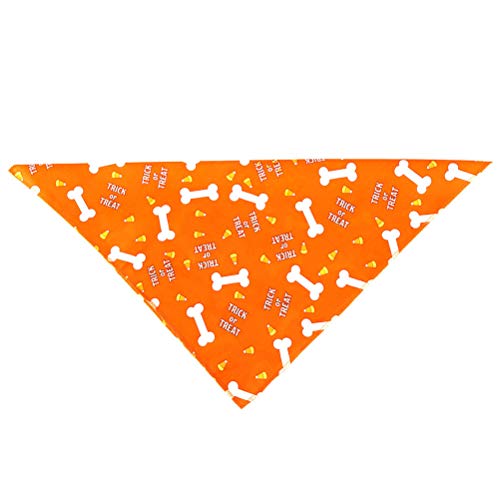Aoaoy Modisches Halloween-Hundehalstuch, hochwertiges Material, Party-Lätzchen für Hund und Katze, hält Haare beim Fressen, toll (Orange) von Aoaoy