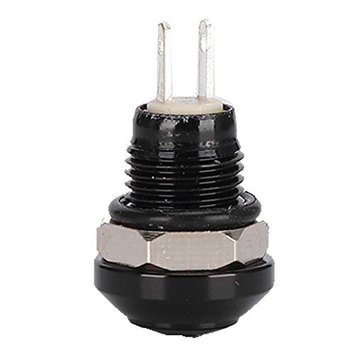 Aoaoy Momentan -Taste, 24 V 8 Mm Mini -Momentan Netzteilschalter für wasserdichte Autos in Zink und Aluminiumlegierung (Schwarz) von Aoaoy