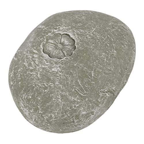 Aoaoy Pet Memorial Stone, Pet Memorial Garten Stein Branding Simulation Kieselsteine ​​Haustier Grab Marker für Hunde Katzen Katzen (Kleine Blumenstein-Moosfarbe) von Aoaoy