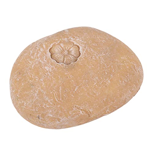 Aoaoy Pet Memorial Stone, Pet Memorial Garten Stein Branding Simulation Kieselsteine ​​Haustier Grab Marker für Hunde Katzen Katzen (Kleiner Blumenstein Sandgelb) von Aoaoy
