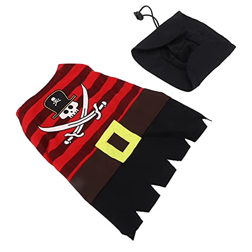 Aoaoy Piraten-Haustierkostüm, Halloween-Hundekostüm für Welpen und Kätzchen mit Kleid und Hut, Maschinell Waschbar, Ideal für Halloween, Rollenspiele, Partys (XL) von Aoaoy