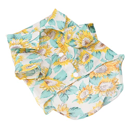 Aoaoy Sonnenblumenprinzessin Haustierkleidung, Weiche, Atmungsaktive Hunde -Sweatshirts, Ideal für den Alltag mit Sonnenschutz, Geeignet für Haustiere in Haustierkleidung, (M) von Aoaoy