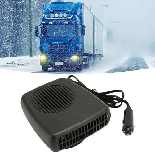 Aoaoy Tragbarer 12 V 150 -W -Autoheizung mit 360 Grad Rotation, 2 in 1 Heiz und Kühlventilator, Windschutzscheibe Deffroster für Fahrzeug, Ideal für den Winter, Autoheizlüfter von Aoaoy