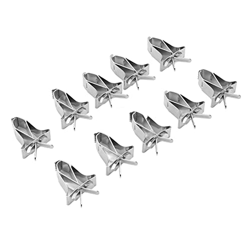 Aoaoy Vogelklammern Edelstahl 14 * 10 * 3 10pcs Frucht Gemüse Clips Edelstahl Obst Viertable Feeder Clips für Lark Hamster Kaninchen von Aoaoy