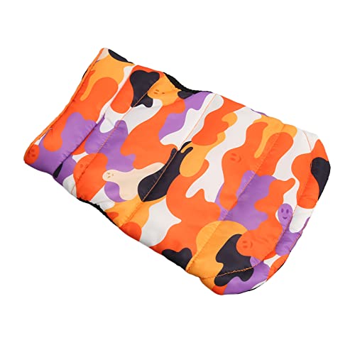 Aoaoy Weiche Atmungsaktive Leichte Hunde-Winter Weste Halloween-Haustier Weste für Hunde und Katzen, Umkehrbarer Niedlicher Druck Mantel, Ideal für Halloween-Partys und Mehr (M) von Aoaoy
