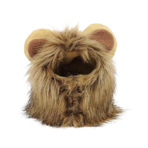 Aoaoy Weiche und zarte Mane Perücke für Katzen, bequem, verstellbar, für Festivals, Ostern, Halloween, Friseurhut, verschiedene Farben von Aoaoy