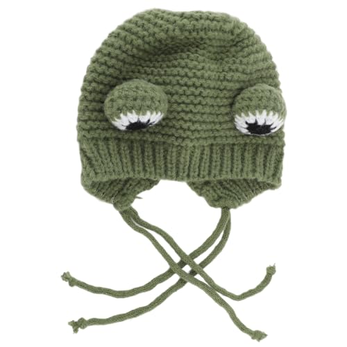Gestrickter Hut für Hund Lustig und Süßes Design Bequem für Haustiere aus Warmem Winter Tricot Hut für Kleine Hunde Katzen Kaltes Winter Winter Winter (Grün) von Aoaoy