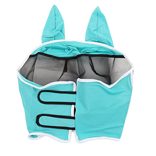 Pferdeversorgungen UV Mesh Horse Fly Maske, Abnehmbare Atmungsaktive Pferdefliegenmaske für Pferde mit Ohren (L) von Aoaoy