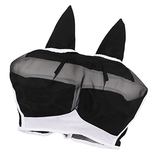 Pferdeversorgungen UV Mesh Horse Fly Maske, Abnehmbare Atmungsaktive Pferdefliegenmaske für Pferde mit Ohren (S) von Aoaoy