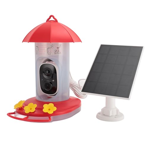 Vogelhändlerkamera mit 1080p HD, 160 Grad Weitwinkel, Solar -WLAN für über 10000 Vögel Identifizieren von Aoaoy