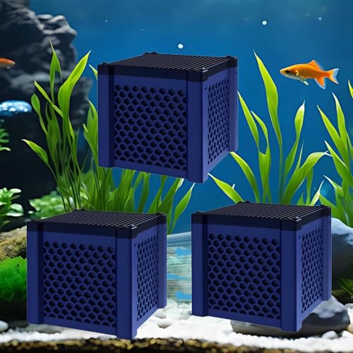 Aodejoy Aktivkohle Aquarium,Clever Cub-e Aktivkohle Pferde,Wassertrog Purifier Cube,Aktivkohlefilter Pferdetränke,Eco Aquarium Wasserreiniger Würfel,für Teiche,Aquarium,Vorratstank (3 Stück) von Aodejoy