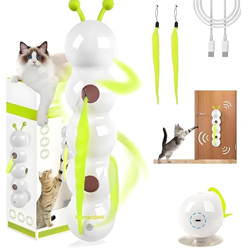 Aodejoy Interaktives Katzenspielzeug, Bewegungsaktiviertes Smart Motion Katzen Spielzeug mit Saugnapf, Wand & Fenster Montiert Katzen Spielzeug mit Pelziger Schwanz-Weiß Aodejoy Interaktives Katzenspielzeug, Bewegungsaktiviertes Smart Motion Katzen Spielzeug mit Saugnapf, Wand & Fenster Montiert Katzen Spielzeug mit Pelziger Schwanz-Weiß von Aodejoy