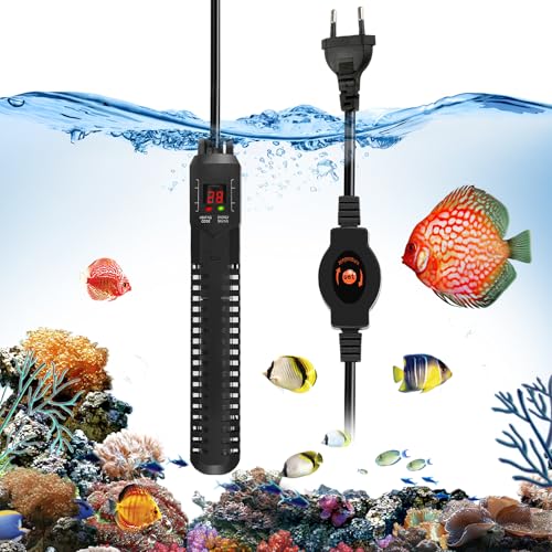 Aofesel 500W Aquarium Heizung, Temperatur Einstellbare Aquarium Heizer mit LED-Digitalanzeige, Saugnäpfen und Übertemperaturschutz, Thermostatheizung für Fischtanks und Aquarium 50L-400L (400W) von Aofesel