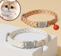 2 Stück Katzenhalsband, Katzenhalsbänder mit Glöckchen, Verstellbares Welpenhalsband, Personalisiertes Haustierzubehör 2 Stück Katzenhalsband, Katzenhalsbänder mit Glöckchen, Verstellbares Welpenhalsband, Personalisiertes Haustierzubehör von Aohyue