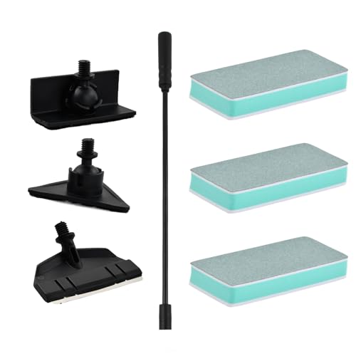 Aquarium Reinigungsset, 3 in 1 Aquarium Reinigungswerkzeuge, Aquarium Algen Rasiermesser Schaber mit Abnehmbarer Stange, Aquarien Reinigung Werkzeug für Glas Fischbecken von Aohyue