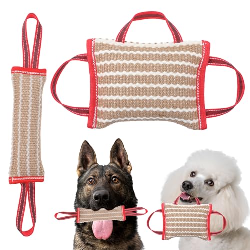AojSup 2 Pcs Bite Pillow Dog Training Set, Durable Jute Tug Toy for Dogs with Handles, Dog Bite Toy for Interactive Play, Tug of War Training for Medium to Large Pets AojSup 2 Pcs Bite Pillow Dog Training Set, Durable Jute Tug Toy for Dogs with Handles, Dog Bite Toy for Interactive Play, Tug of War Training for Medium to Large Pets von AojSup