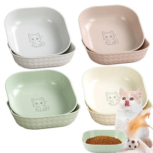 10 Stück Katzennapf,Katzennapf flach,Futternapf Katze,Quadrat Katzennäpfe, Katzen Futternapf Bunte,Katzen Napfset für Trockenfutter und Nassfutter 10 Stück Katzennapf,Katzennapf flach,Futternapf Katze,Quadrat Katzennäpfe, Katzen Futternapf Bunte,Katzen Napfset für Trockenfutter und Nassfutter von Aoksily