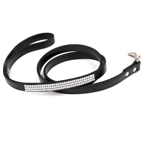 1,5 cm x 120 cm Hundeleine aus PU-Leder, schillernd, funkelnd, mit Strass, Leder, Haustierleine für Katzen, Welpen, kleine Haustiere 1,5 cm x 120 cm Hundeleine aus PU-Leder, schillernd, funkelnd, mit Strass, Leder, Haustierleine für Katzen, Welpen, kleine Haustiere von Aoktorkit