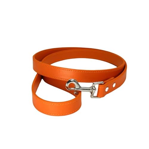 2 x 120 cm Hundeleine aus PU-Leder, orangefarbene Hundeleine, Lederleine für Katzen, Welpen, kleine Haustiere 2 x 120 cm Hundeleine aus PU-Leder, orangefarbene Hundeleine, Lederleine für Katzen, Welpen, kleine Haustiere von Aoktorkit