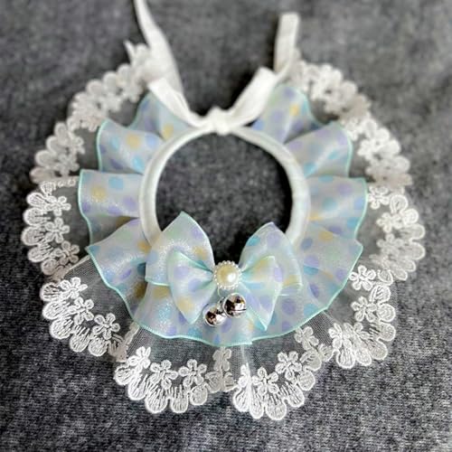 Blue Pet Lace Collar Dog Cat Collar Pet Neck Scarf with Bow for Puppy Cat Costume Supplies, XS Blue Pet Lace Collar Dog Cat Collar Pet Neck Scarf with Bow for Puppy Cat Costume Supplies, XS von Aoktorkit