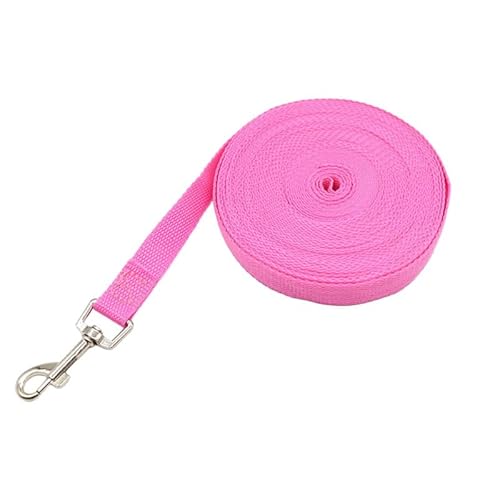 Hundeleine aus PP-Kunststoff, 9 m, 2 cm breit, für einfaches Spazierengehen, für Welpen, Kätzchen, kleine Haustiere, Rosa Hundeleine aus PP-Kunststoff, 9 m, 2 cm breit, für einfaches Spazierengehen, für Welpen, Kätzchen, kleine Haustiere, Rosa von Aoktorkit