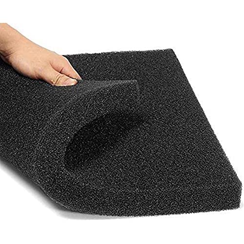 Aoleytech Biochemischer Baumwollschwamm Aquarium Bio-Baumwollfilter Aquarium Teich Schwarzer Schaumstoffschwamm Tank(50x50x2cm-moderate Pore) von Aoleytech