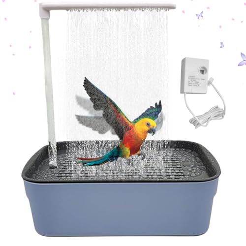 Haustierbadewanne zirkulierende Wasserdusche, Automatischer Wasserzyklus Vogeldusche, Wellensittich dusche, Multifunktionaler Vogeldusche, für Sittiche, Wellensittiche, Nymphensittiche Haustierbadewanne zirkulierende Wasserdusche, Automatischer Wasserzyklus Vogeldusche, Wellensittich dusche, Multifunktionaler Vogeldusche, für Sittiche, Wellensittiche, Nymphensittiche von Aomantic Sarl