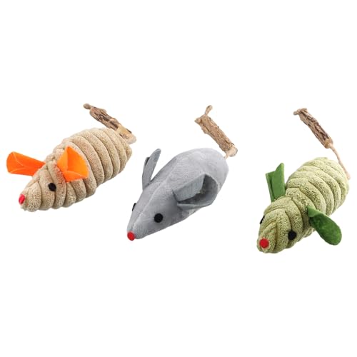 3 Stücke Katzenspielzeug Maus, Katzenspielzeug Natur, SpielmäUse FüR Katze FüR Indoor 3 Stücke Katzenspielzeug Maus, Katzenspielzeug Natur, SpielmäUse FüR Katze FüR Indoor von Aomhrek