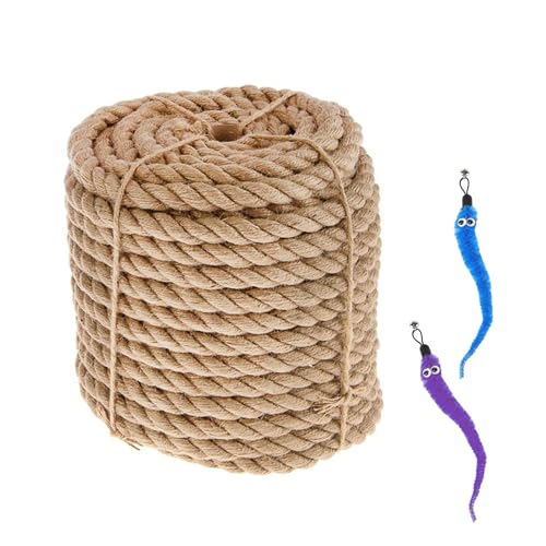 Sisalseil für Kratzbaum 6mm x 10m, Sisalseil, Kratzbaum Seil, Kratzbaum Schnur mit 2 Stück Katzenspielzeug, Vollautomatischer Katzenhänseball Sisalseil für Kratzbaum 6mm x 10m, Sisalseil, Kratzbaum Seil, Kratzbaum Schnur mit 2 Stück Katzenspielzeug, Vollautomatischer Katzenhänseball von Aomhrek
