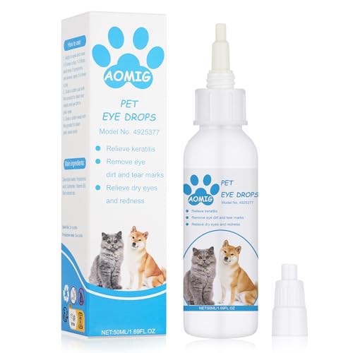 Aomig Augentropfen für Hund Katze 50ML Augenpflege für Haustiere 100% Natürliche Augenspray Hunde & Katzen für Reinigung von Augenausfluss, Entfernung von Fremdkörpern, Tränenflecken und Entzündung(A) Aomig Augentropfen für Hund Katze 50ML Augenpflege für Haustiere 100% Natürliche Augenspray Hunde & Katzen für Reinigung von Augenausfluss, Entfernung von Fremdkörpern, Tränenflecken und Entzündung(A) von Aomig