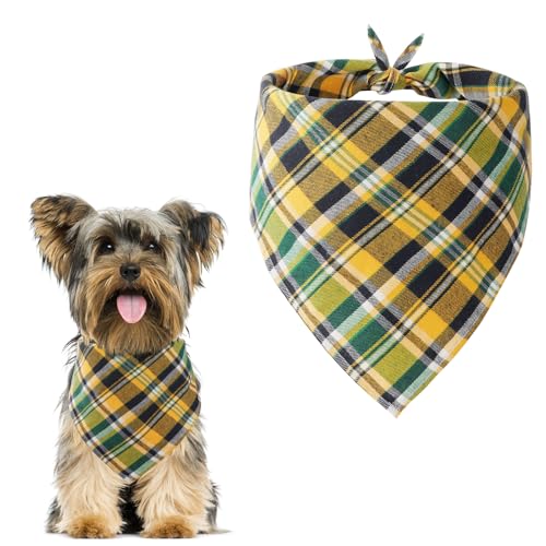 Aomig Bandana Hund Kopftücher Hunde Dreiecks Mode Halstuch Hundehalstuch klassisches Plaid Dreieckstuch Waschbare Hundehalstücher Geburtstag Hund für Kleine Mittel Große Hunde Katzen 50x50x70cm (Grün) Aomig Bandana Hund Kopftücher Hunde Dreiecks Mode Halstuch Hundehalstuch klassisches Plaid Dreieckstuch Waschbare Hundehalstücher Geburtstag Hund für Kleine Mittel Große Hunde Katzen 50x50x70cm (Grün) von Aomig