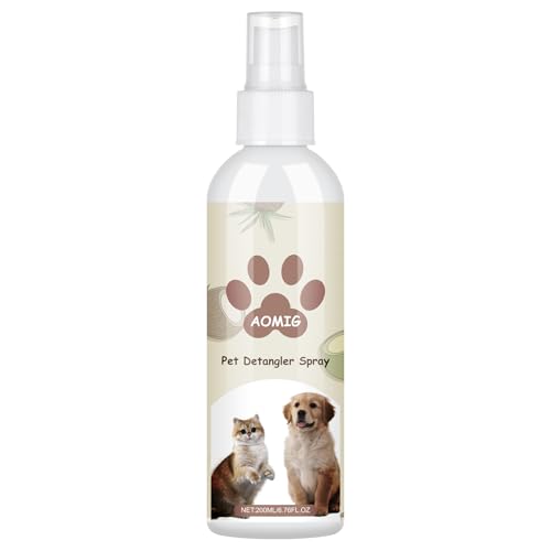 Aomig Kokos Fellpflege Hund Katze Fellspray Fellpflege Fellpflegespray für Hunde Entfilzungsspray Katze Leichtes Kämmen Fellpflege Kokosnussduft Pflegt Beruhigt Empfindliche Haut Hundeparfüm (200ml) Aomig Kokos Fellpflege Hund Katze Fellspray Fellpflege Fellpflegespray für Hunde Entfilzungsspray Katze Leichtes Kämmen Fellpflege Kokosnussduft Pflegt Beruhigt Empfindliche Haut Hundeparfüm (200ml) von Aomig