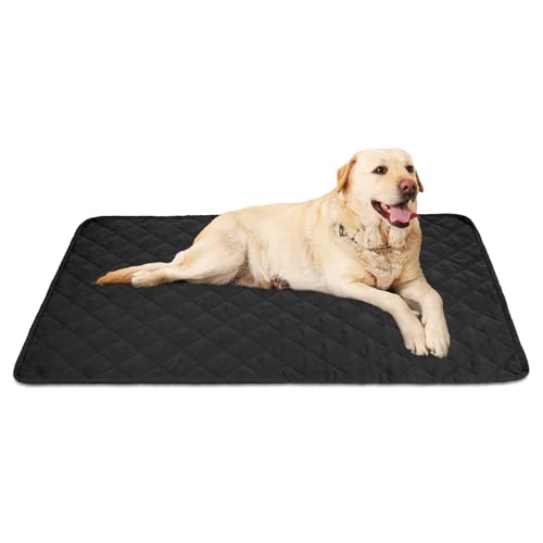 Aomig Schwarz Hundedecke Katzendecken Waschbar Flauschig Decken Super Wasserdichte Weich Haustier Decken Kleine Mittlere Grosse Hunde Katzen Sofaschoner Beidseitig Verfügbar Sofa Auto Betten 50*80cm von Aomig