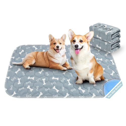 Aomig Waschbare Welpen-Trainingspads 2Pcs Haustier-Urinunterlage Welpenunterlagen Wiederverwendbare Hundetrainingspads Hunde Katzen Meerschweinchen Welpen Altere Inkontinente Hunde (Grau Bone,40*60cm) Aomig Waschbare Welpen-Trainingspads 2Pcs Haustier-Urinunterlage Welpenunterlagen Wiederverwendbare Hundetrainingspads Hunde Katzen Meerschweinchen Welpen Altere Inkontinente Hunde (Grau Bone,40*60cm) von Aomig