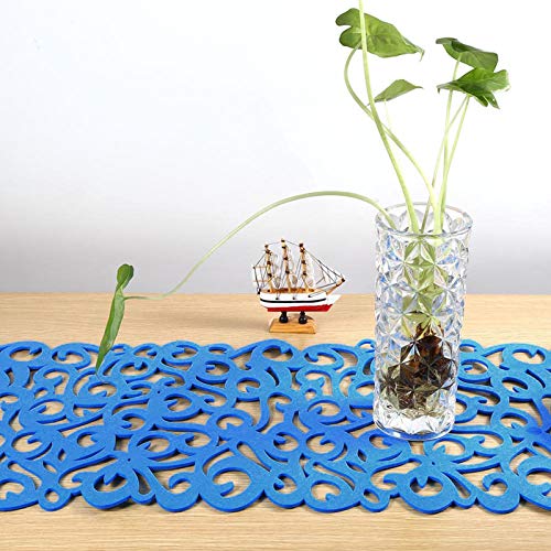 Aoresac Filztischmatte, Openwork Blumen -Design, Hitzebeständige Tischläufer -Placemats, Künstlerische und Elegante Dekoration für Zuhause, für Familien oder Freunde, Bequemer Lagerung und (Seeblau) Aoresac Filztischmatte, Openwork Blumen -Design, Hitzebeständige Tischläufer -Placemats, Künstlerische und Elegante Dekoration für Zuhause, für Familien oder Freunde, Bequemer Lagerung und (Seeblau) von Aoresac