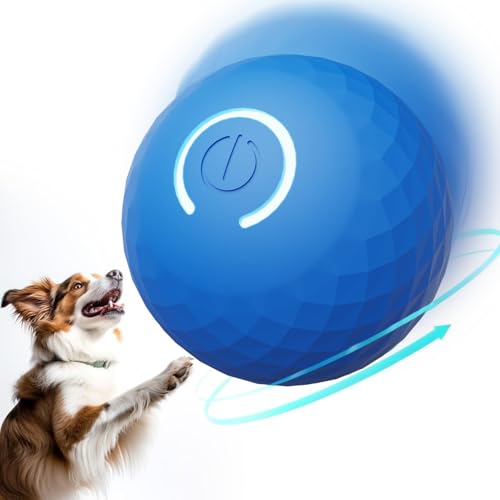 Aoresac Kleine Hunde Interaktives Bewegendes Ballspielzeug, USB -wiederaufladbare Elektrische Ballspielzeug für Hunde, die Rollende Kugel für Mentale Körperliche Bewegung für Umfassende (Blau) von Aoresac