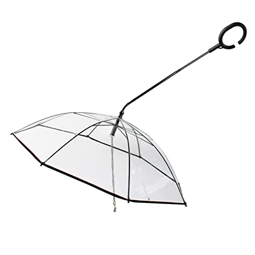 Aoresac Regenschirm Zum Spazierengehen mit Hunden, Transparentes TPU-Material, Breite Abdeckung, Leinenkette, Verstellbare Stange, C-förmiger Griff, Bequem für den Arm, 70 cm Aoresac Regenschirm Zum Spazierengehen mit Hunden, Transparentes TPU-Material, Breite Abdeckung, Leinenkette, Verstellbare Stange, C-förmiger Griff, Bequem für den Arm, 70 cm von Aoresac