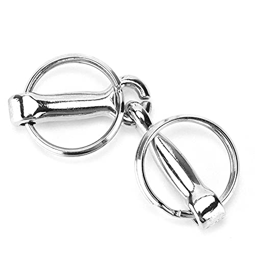 Aoresac Snaffle Bit Keychain Cooles Hufeisendesign Robustes Zinklegierungsmaterial Perfektes für Pferdeliebhaber Freunde Stabile Verbindung von Aoresac
