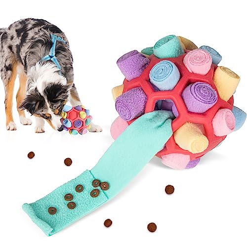 Aoreun Schnüffelball für Hunde, Interaktive Schnüffelteppich Schnüffelspielzeug Hundespielzeug, Intelligenzspielzeug Haustier Snuffle Ball Toy für Kleine Mittelgroße Groß Hunde Haustier (blau) von Aoreun