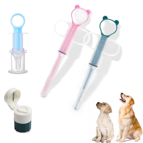 Aorplim 4 in 1 Set Katze Pillen Shooter und Hund Pillen-Shooter Flüssige Medizin Spender und Pillenzerkleinerer und Cutter Futtertabletten Wasser und Milch Wiederverwendbar für Welpen und Kätzchen Aorplim 4 in 1 Set Katze Pillen Shooter und Hund Pillen-Shooter Flüssige Medizin Spender und Pillenzerkleinerer und Cutter Futtertabletten Wasser und Milch Wiederverwendbar für Welpen und Kätzchen von Aorplim