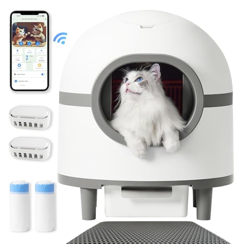 Aoruefar Selbstreinigende Katzentoilette, 60L Extra Große Kapazität, APP-Steuerung, Sicherheitsschutz, Smart Robot Katzentoilette für mehrere Katzen Aoruefar Selbstreinigende Katzentoilette, 60L Extra Große Kapazität, APP-Steuerung, Sicherheitsschutz, Smart Robot Katzentoilette für mehrere Katzen von Aoruefar
