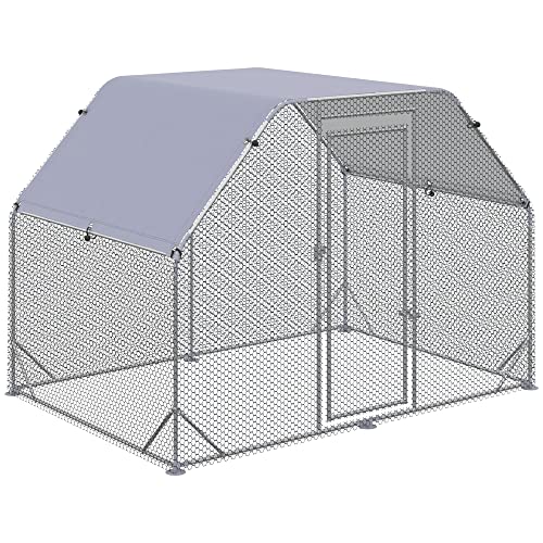 PawHut Hühnergehege mit Abdeckplane, Stahlverriegelung, 280x190x195 cm PawHut Hühnergehege mit Abdeckplane, Stahlverriegelung, 280x190x195 cm von Aosom Italy