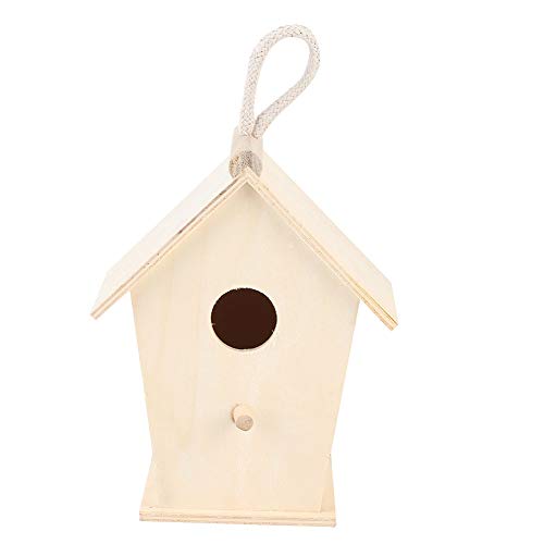Aoveew Bird House Hochwertiges hölzerne Haustierhaus, einzigartiger Haus geformter Vogelkäfig, ideal für Vogelzucht und Gebrauch im Freien, optimale Vogelversorgung von Aoveew