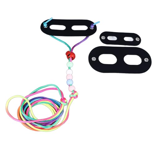 Bunte Holzperlen verstellbare Echsenkabelbaumleinen -Set Safety Outdoor verhindert Verlustreptilien (Black) von Aoveew