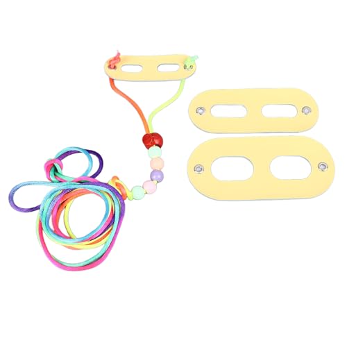 Bunte Holzperlen verstellbare Echsenkabelbaumleinen -Set Safety Outdoor verhindert Verlustreptilien (Yellow) von Aoveew