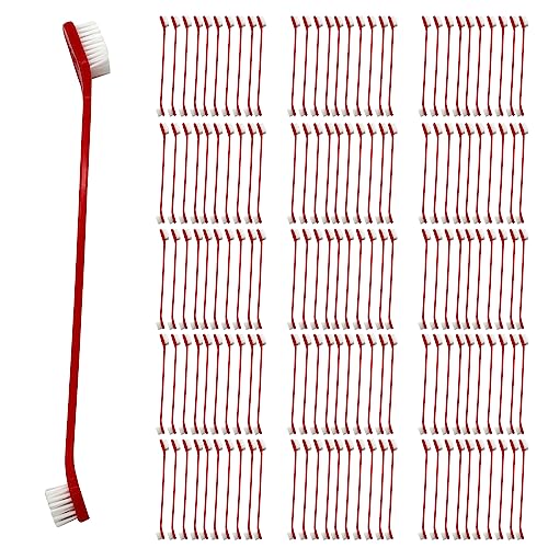 Apatal 150-teiliges Hunde-Zahnbürsten-Set, Doppelkopf, Welpenzahnbürsten, langer Griff, weiche Fellpflege, Haustier-Zahnbürsten, praktisch, doppelseitig, für Haustiere, Katzen, Welpen, Zahnbürste, Reinigung, Mundpflegezubehör, Rot Apatal 150-teiliges Hunde-Zahnbürsten-Set, Doppelkopf, Welpenzahnbürsten, langer Griff, weiche Fellpflege, Haustier-Zahnbürsten, praktisch, doppelseitig, für Haustiere, Katzen, Welpen, Zahnbürste, Reinigung, Mundpflegezubehör, Rot von Apatal